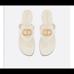 Dior 30 Montaigne White Sandals Size 39